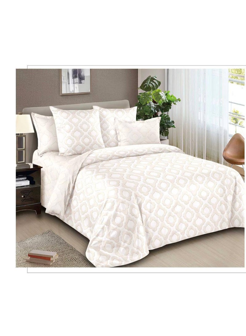 Premium King Bedding Set (6 Piece) – Soft & Breathable 220x240cm Duvet Cover Set Cotton