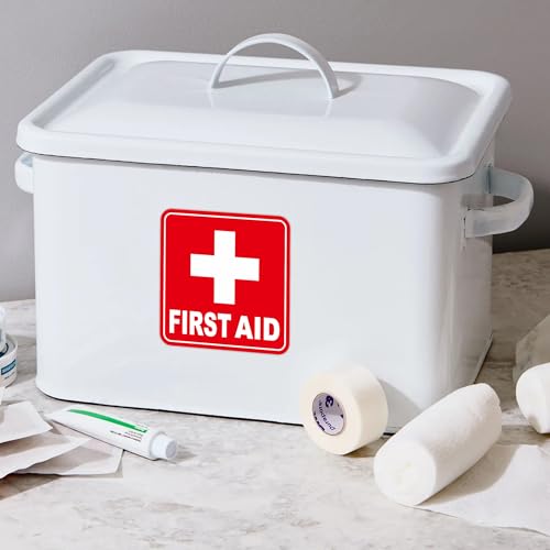 LUHIMO 3PCS First Aid Sign Sticker for Home，Self-Adhesive Waterproof First Aid Decals for First Aid Boxes, Emergency First Aid Kit Supplies for Car, Office or Business 5.5Inch - Image 5