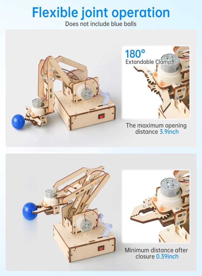 Poraxy Robot Arm Kits, Robotics for Kids Ages 8-12 14-16 STEM Toys, DIY Science Experiment Engineering Building Circuits Projects, Birthday Gifts for 9 10 11 13 14 15 16+ Year Old Boys Girls Teens Adults - Image 3