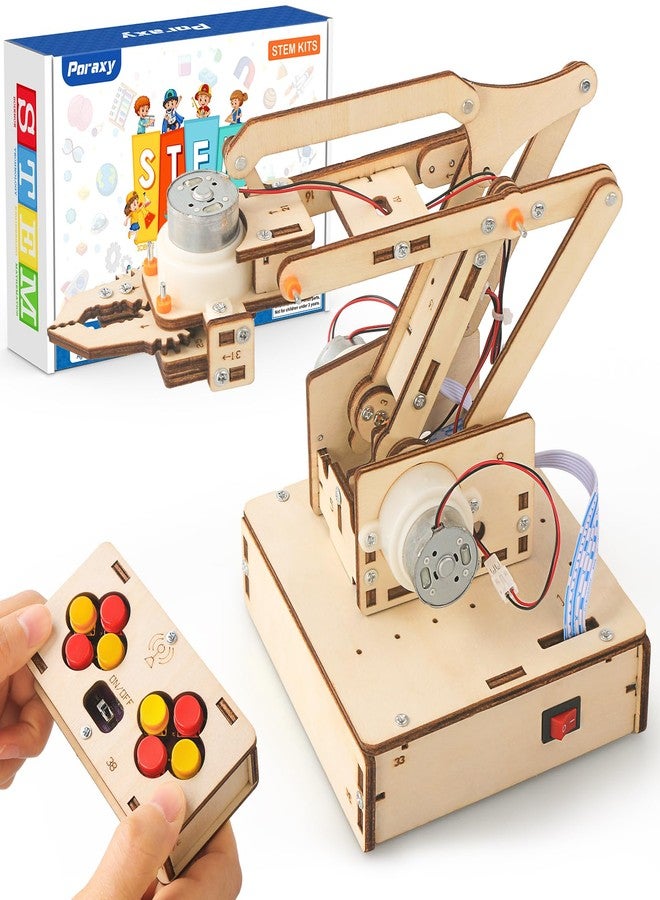 Poraxy Robot Arm Kits, Robotics for Kids Ages 8-12 14-16 STEM Toys, DIY Science Experiment Engineering Building Circuits Projects, Birthday Gifts for 9 10 11 13 14 15 16+ Year Old Boys Girls Teens Adults - Image 1