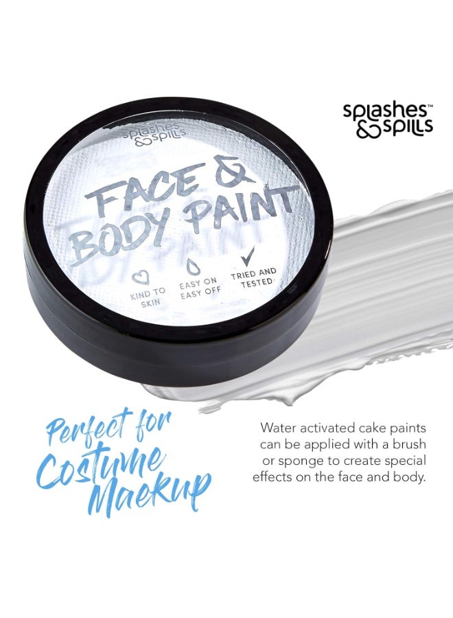 Splashes & Spills Face and Body Paint Cream - White, 18g Cake Tub - Pretend Costume and Dress Up Makeup by Splashes & Spills - Image 2