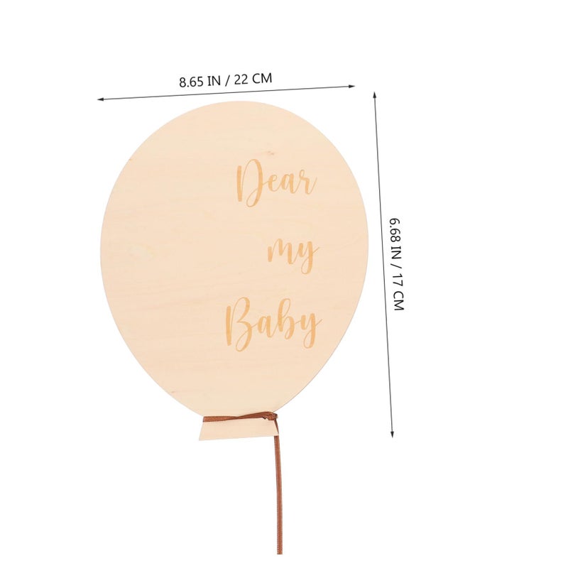 Wooden Growth Announcement Signs 2pcs For Newborn Photography Pregnancy Celebration - Image 3