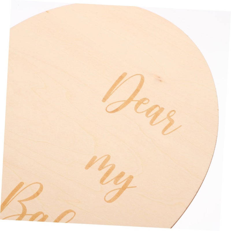 Wooden Growth Announcement Signs 2pcs For Newborn Photography Pregnancy Celebration - Image 5