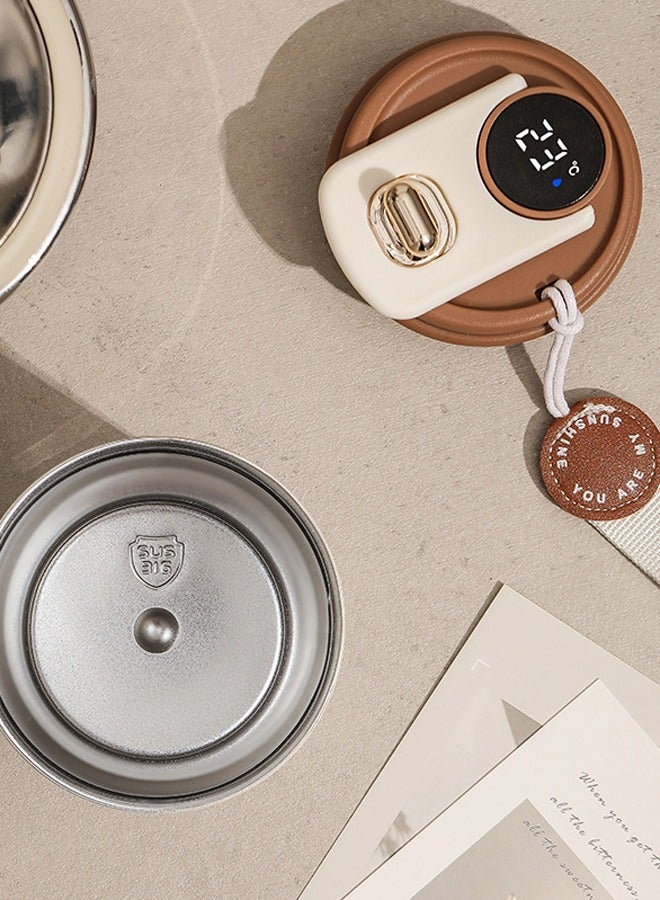 HOMESTAR 450ml Reusable Insulated Coffee Mug with Temperature Display, 316 Stainless Steel Coffee Cup with Flip Lid, Leakproof Tumbler Thermal Mug for Hot or Iced Coffee or Tea - Image 5