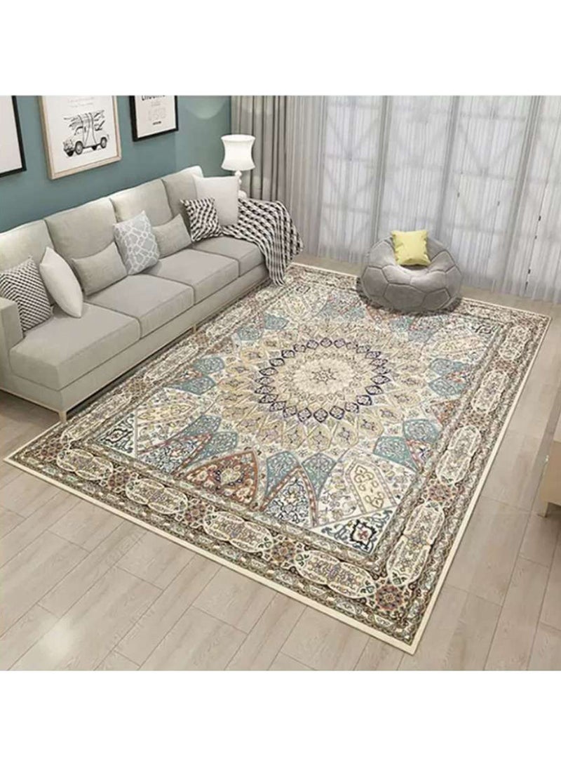 LINGWEI Vintage Area Rug – Non Slip Large Carpet for Living Room, Bedroom - Image 3