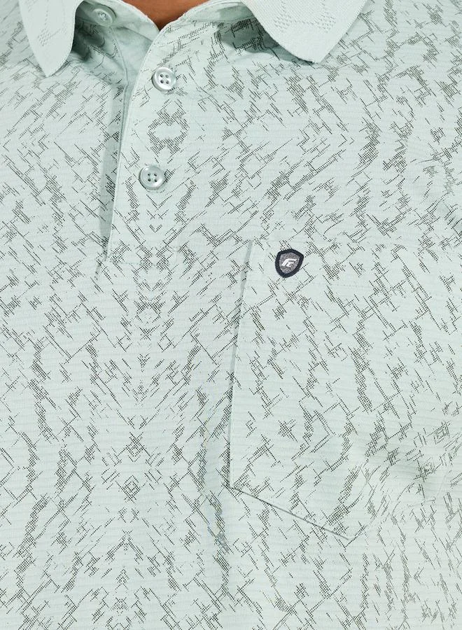 Fort Collins All Over Print Regular Fit Polo by Styli