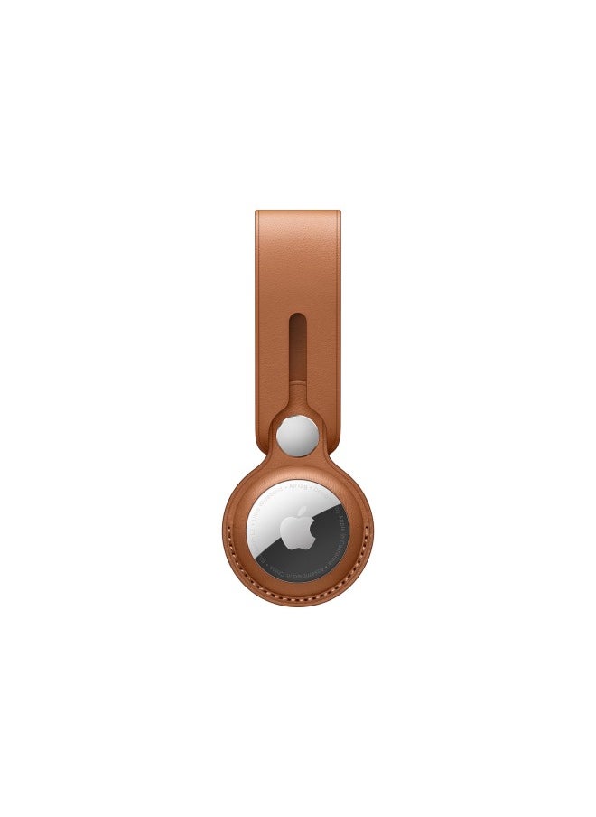 Generic - Suitable For Apple Genuine Leather AirTag Protective Case Pet Anti-lost Keychain Positioning Tracker Leather Case Wholesale-Color:Bronze - Image 1