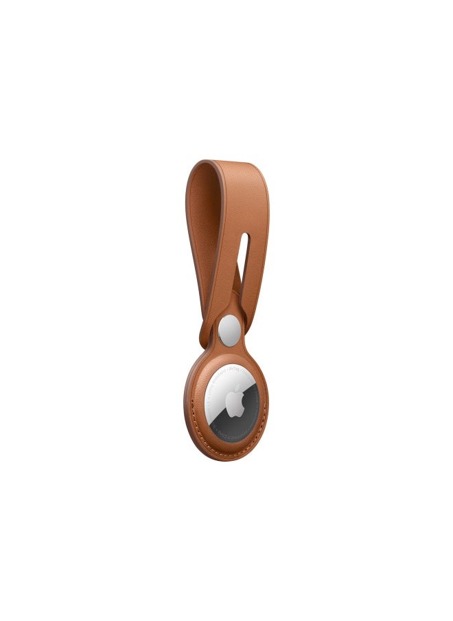 Generic - Suitable For Apple Genuine Leather AirTag Protective Case Pet Anti-lost Keychain Positioning Tracker Leather Case Wholesale-Color:Bronze - Image 1