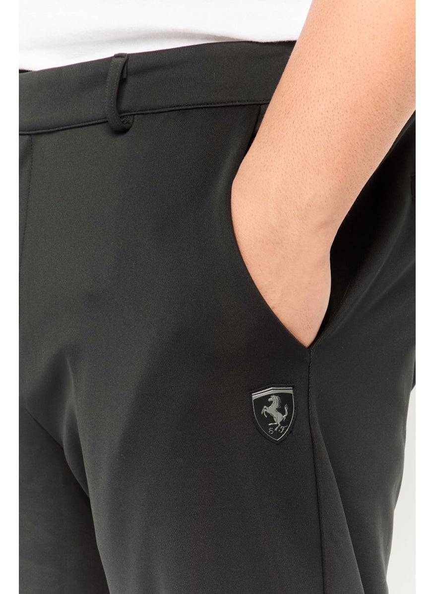 Scuderia Ferrari - Men Regular Fit Neoprene Brand Logo Pants, Black - Image 1