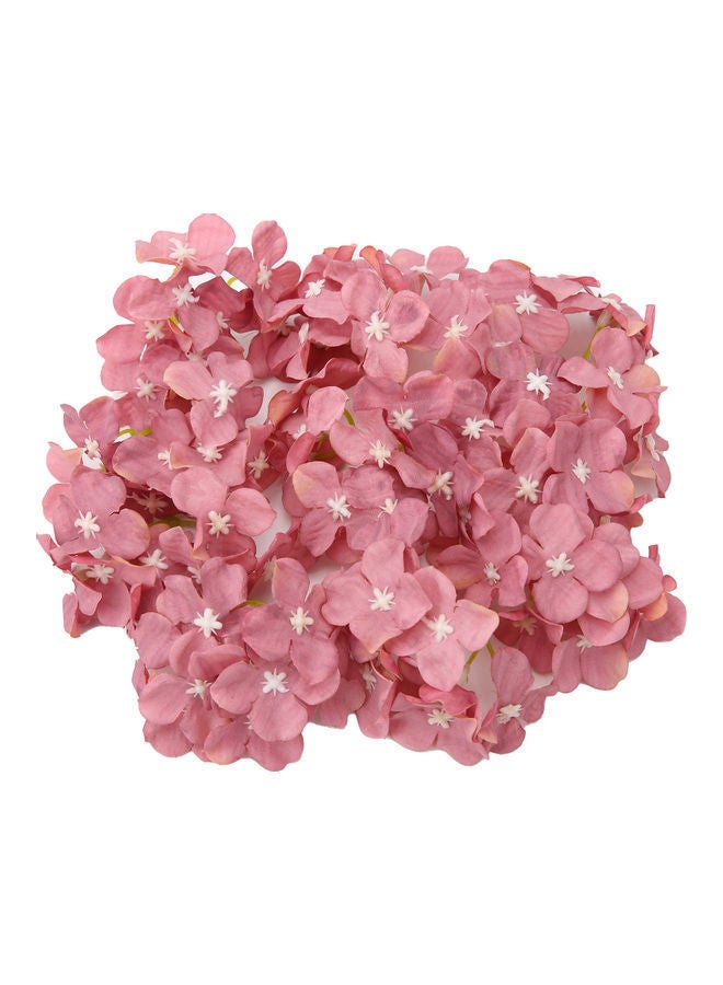 NIBEMINENT 50-Piece Wear-Resistant Fadeless Artificial Hydrangea Flowers Pink