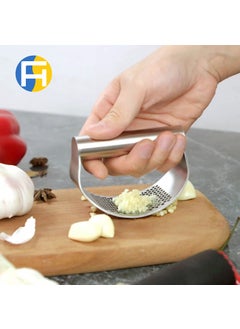 Stainless Steel Ring Curved Garlic Press Garlic Grinder Mashing Ginger Garlic Household Kitchen Manual Garlic Creamer Spot Wholesale[Boxed] Garlic Press + brush [Boxed] Garlic Press + brush