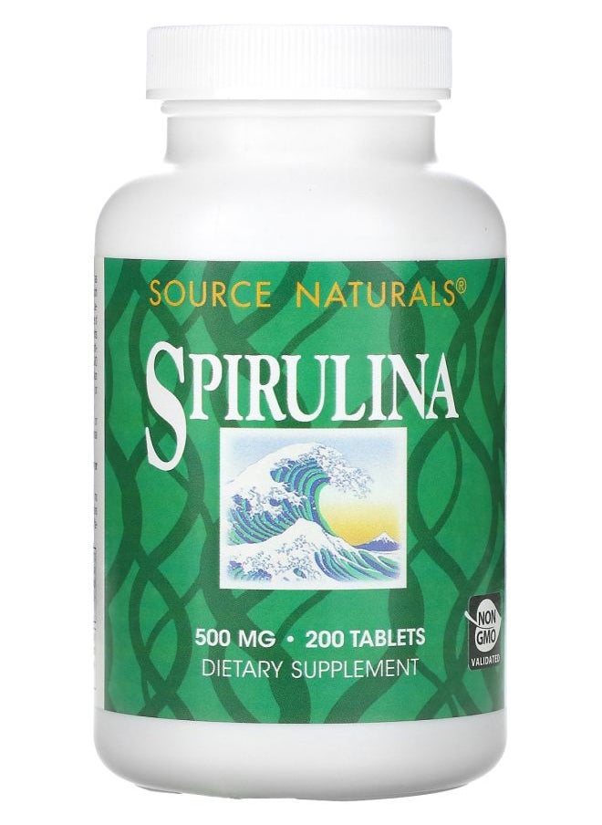 Source Naturals - Spirulina 500 mg 200 Tablets - Image 1