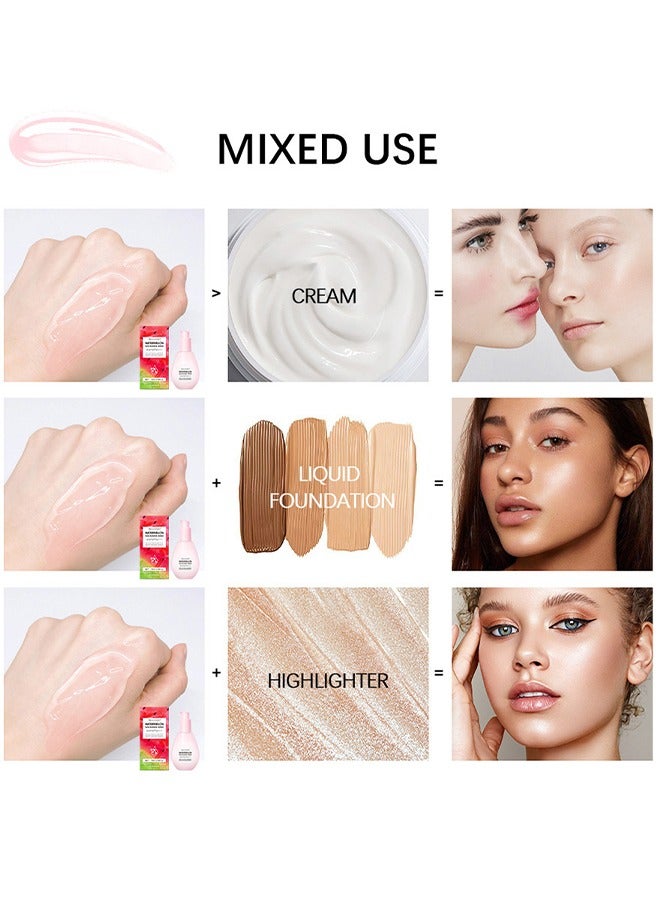 ibcccndc Watermelon Niacinamide Serum- Moisturizing Watermelon Toner Hyaluronic Facial Serum Brighten with Glycerin and Vitamin E Serum Multi Purpose Lightweight Face Serum Face Highlighter 75ML - Image 5