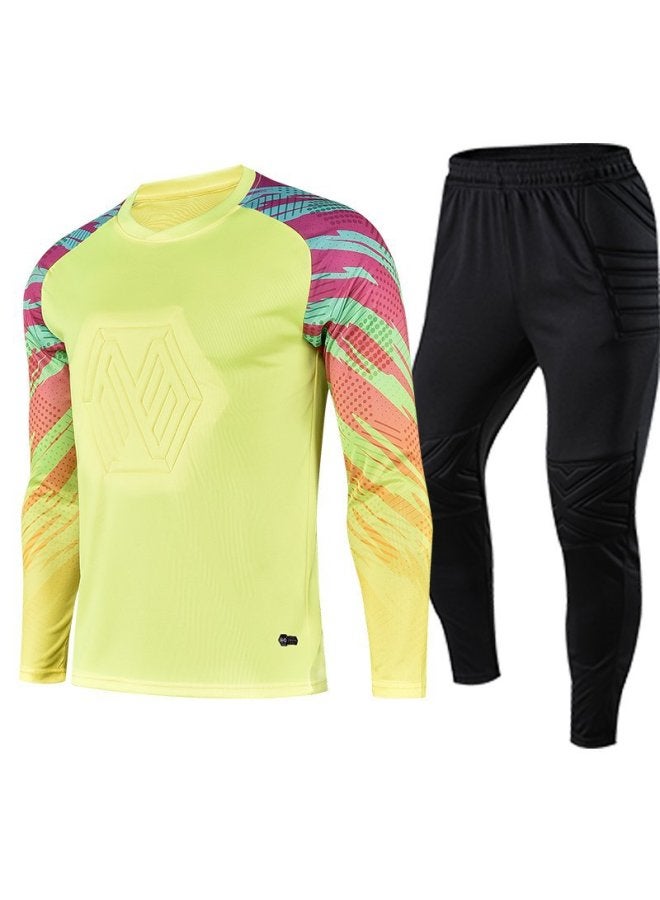 Goalkeeper's Clothing Football Goalkeeper's Jersey Equipment Children's Adult Same Anti-collision Pad Cushioning Goalkeeper's Suit