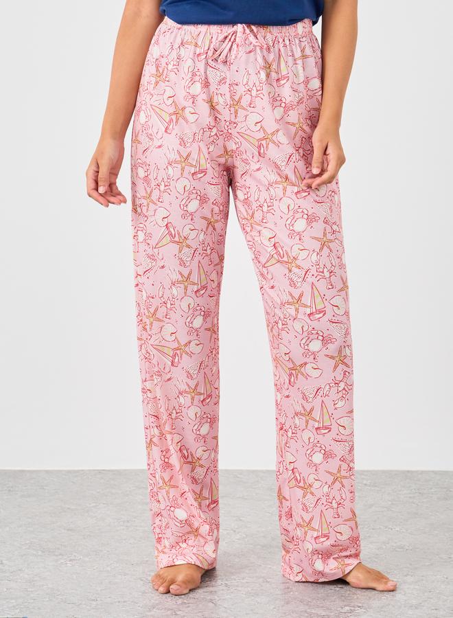 ستايلي قميص نوم بحافة مكشكشة وطبعة شعار ستايلي - Image 5