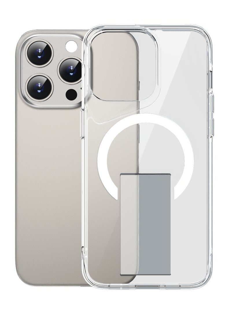 S-TOP Protective case for the 16 Plus phone, supports MagSafe technology, shock-resistant and anti-yellowing, transparent  - Image 1