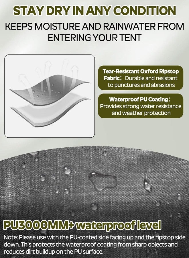 SHINECRAVE Premium Tent Footprint, PU3000,300D Oxford Ripstop Fabric, Durable ,Tarp Ground Sheet for 2 Person Backpacking Tent Floor Protector for Hiking, Camping, Beach and Picnic (Rectangle(90.6" L x 59" W) - Image 5
