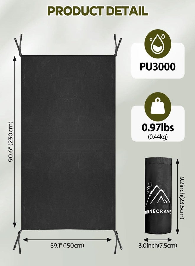 SHINECRAVE Premium Tent Footprint, PU3000,300D Oxford Ripstop Fabric, Durable ,Tarp Ground Sheet for 2 Person Backpacking Tent Floor Protector for Hiking, Camping, Beach and Picnic (Rectangle(90.6" L x 59" W) - Image 3