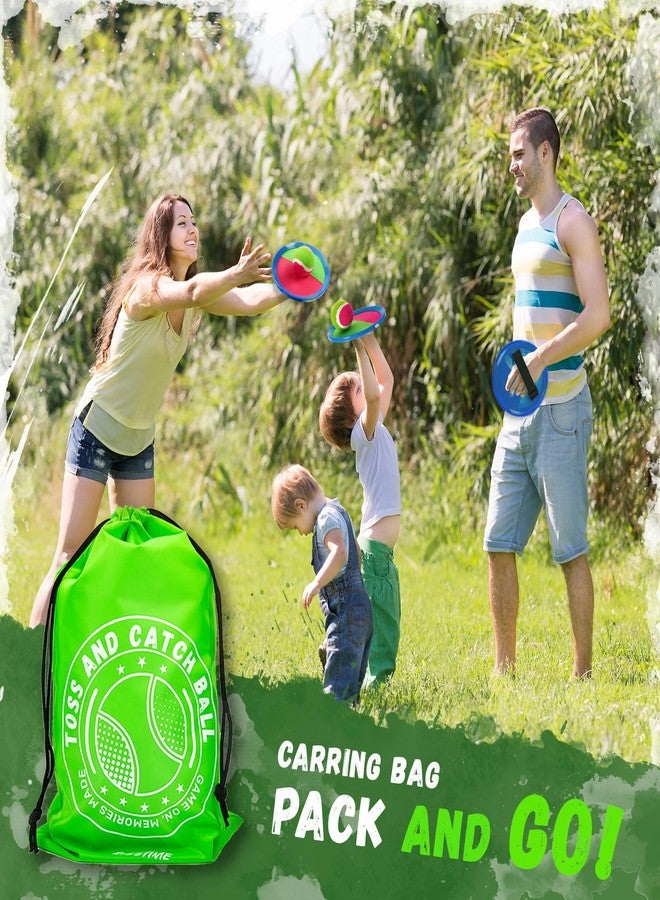 Tulyra Toss and Catch Ball Set, Outdoor Games, Beach/Backyard/Lawn Games, Paddle Ball and Catch Game, Gifts for Kids/Adults/Family (6 Paddles, 4 Balls/Catching Gloves/Carrying Bag) - Image 4