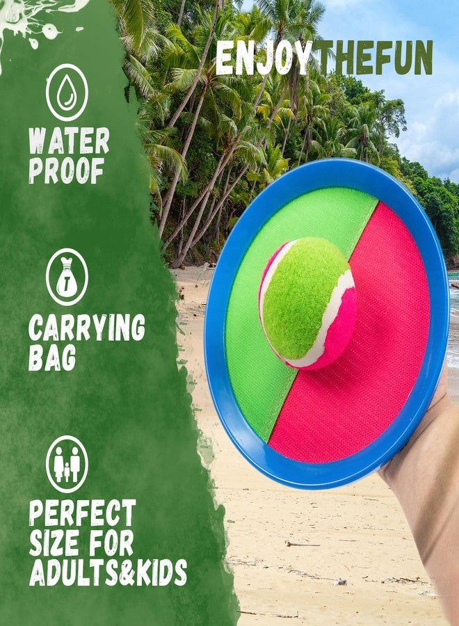 Tulyra Toss and Catch Ball Set, Outdoor Games, Beach/Backyard/Lawn Games, Paddle Ball and Catch Game, Gifts for Kids/Adults/Family (6 Paddles, 4 Balls/Catching Gloves/Carrying Bag) - Image 2