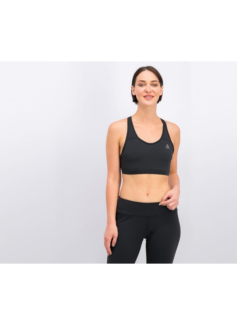 Reebok Women Racerback Sportsbra, Black  - Image 1