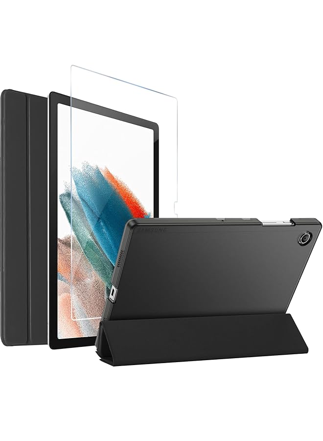 Procases Galaxy Tab A8 10.5 Inch Case With Screen Protector Slim Stand Hard Shell Protective Smart Cover For Samsung Tab A8 10.5 Inch Tablet 2022 Release Sm X200 X205 X207 Black - Image 1