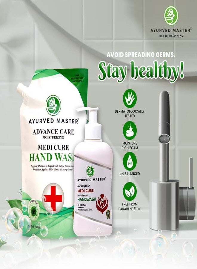 Ayurved Master Advanced Skincare Moisturizing Liquid Medicure Hand Wash Dispenser bottle, Fights 100+ Illness Causing Germs | 250ml+500ml - Image 5