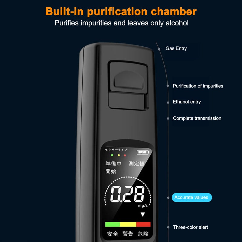 Alcohol Tester Portable Touchless Detector Traffic Alcohol Tester Car High Accuracy Measuring Instrument - Image 4