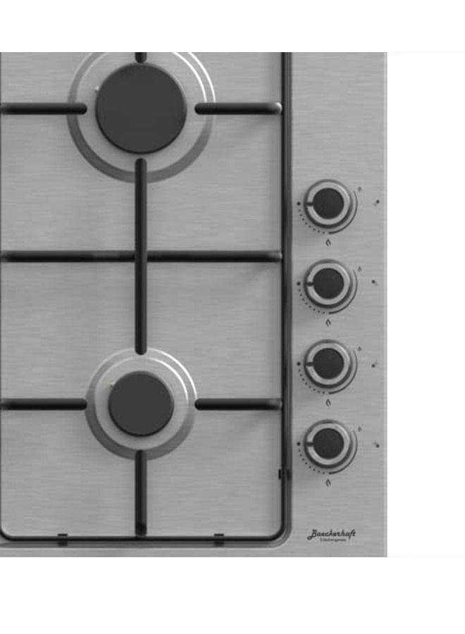 Baeckerhaft 60 cm Built in gas hob with 4 Burners, Sides Controls, enamel pan support, made in Turkey. - Image 2