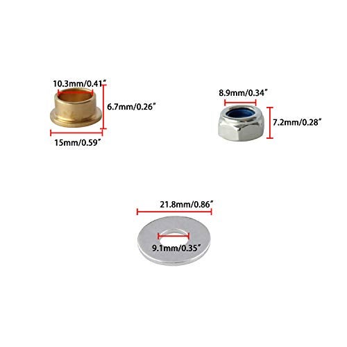 LEDAUT Door Hinge Pin and Bushing Repair Kits for 1999-up GMC Sierra Silverado Chevy Truck SUV - Image 3