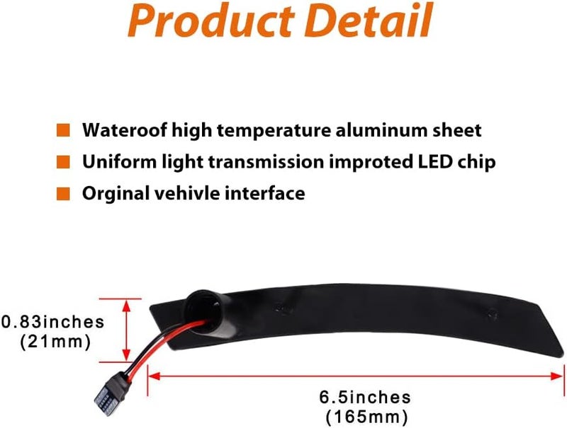 Adiil Amber Full LED Front Fender Side Marker Lights Assembly for 2002-2008 MINI Cooper - Image 3