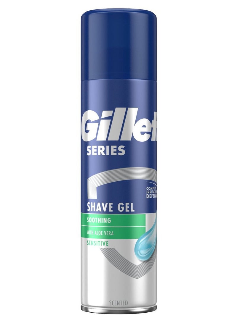 Gillette Gillette Series Shaving Gel with Aloe Sensitive Skin 200ml (Pack of 6)  - Image 2