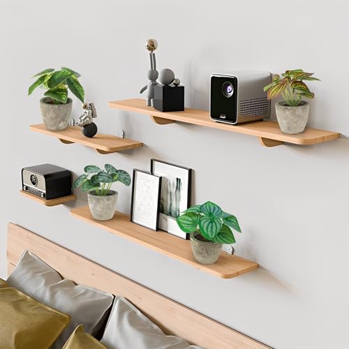 Woration 4Pcs Artificial Plants Potted Small Fake Tropical Faux Greenery Leaves Indoor for Office Desk Shelf Bathroom Home Decorations - Image 2