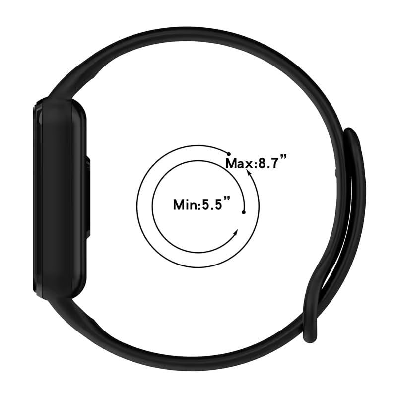Valente Soft silicone watch bands Compatible with Amazfit Band 7 (Pack Of 3) (Dark Green, White & Navy Blue) - Image 4