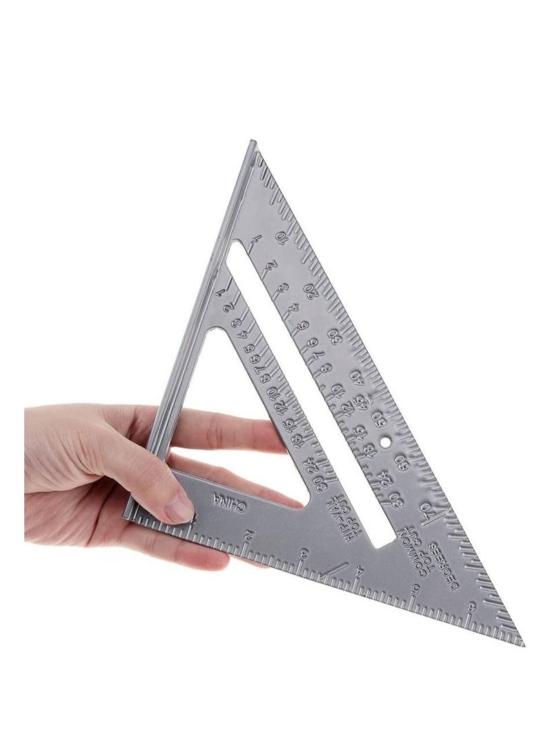 Generic - Ruler Metric Aluminum Alloy Speed Square Roofing Triangle Measuring Tool High Precision for Measurement - Image 1