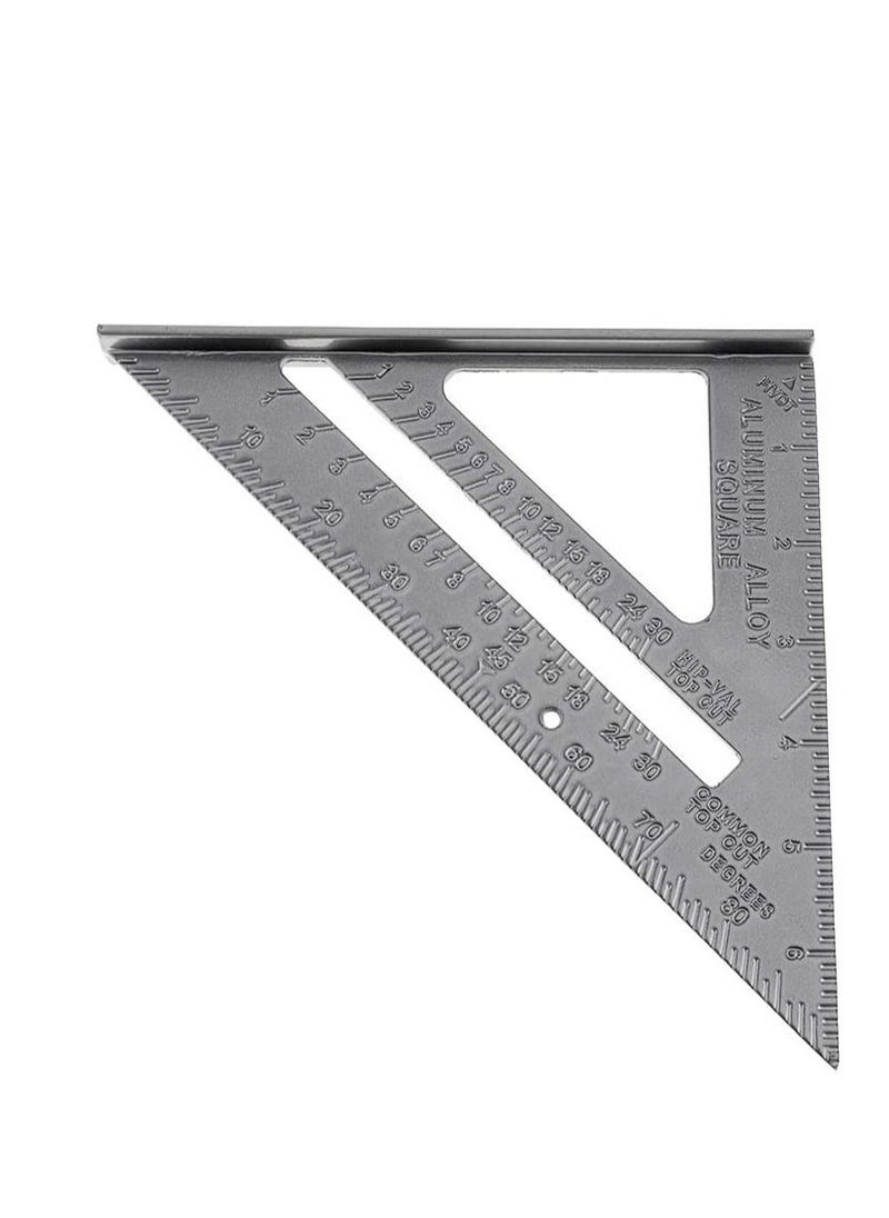 Generic - Ruler Metric Aluminum Alloy Speed Square Roofing Triangle Measuring Tool High Precision for Measurement - Image 1