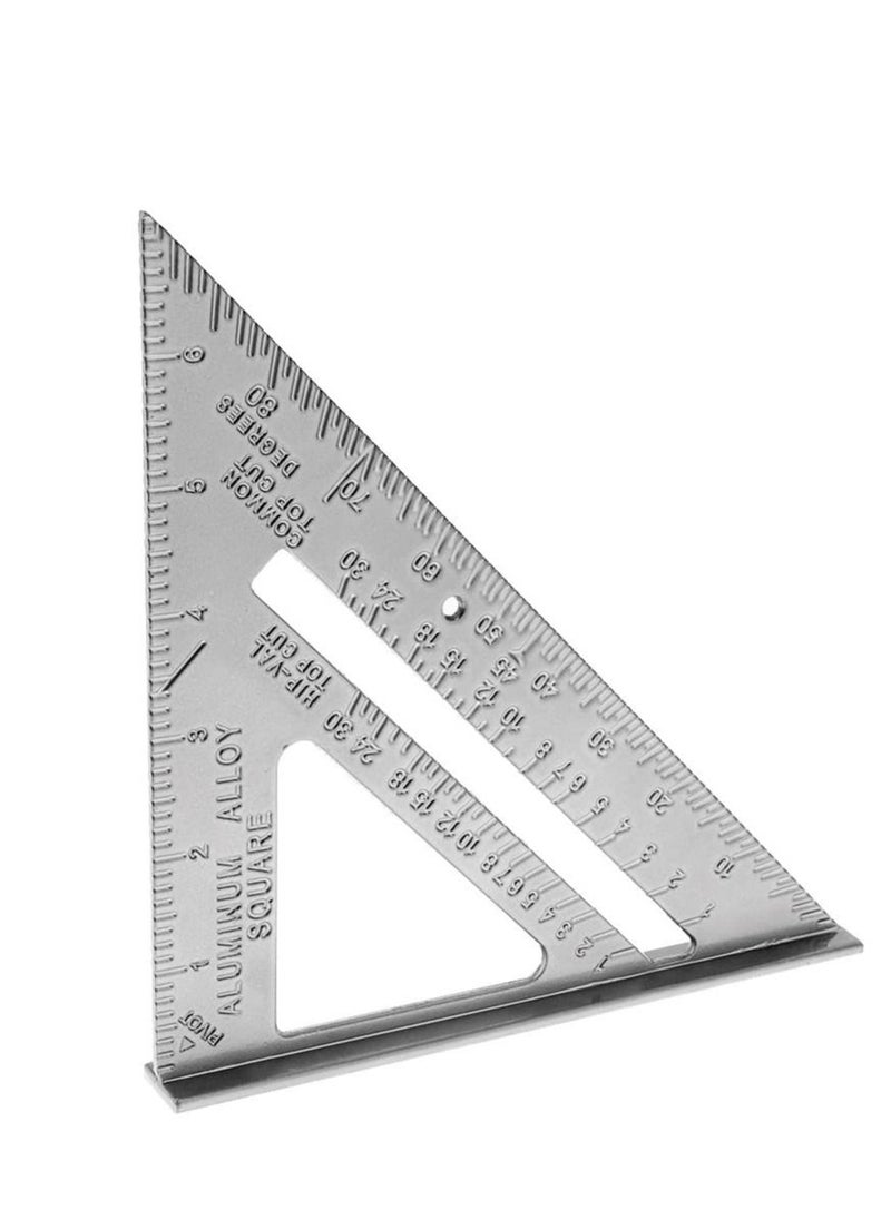 Generic - Ruler Metric Aluminum Alloy Speed Square Roofing Triangle Measuring Tool High Precision for Measurement - Image 1