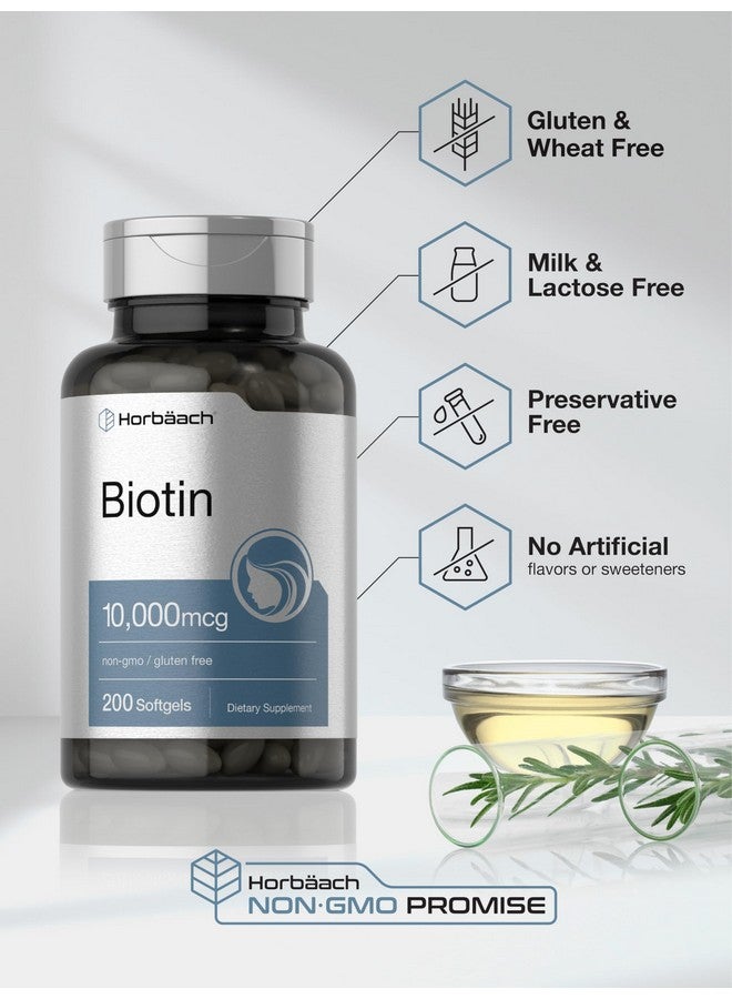 Horbäach Horbaach Biotin 10000 mcg | 200 Softgels | Vitamin B7 Supplement | Non-GMO & Gluten Free - Image 5