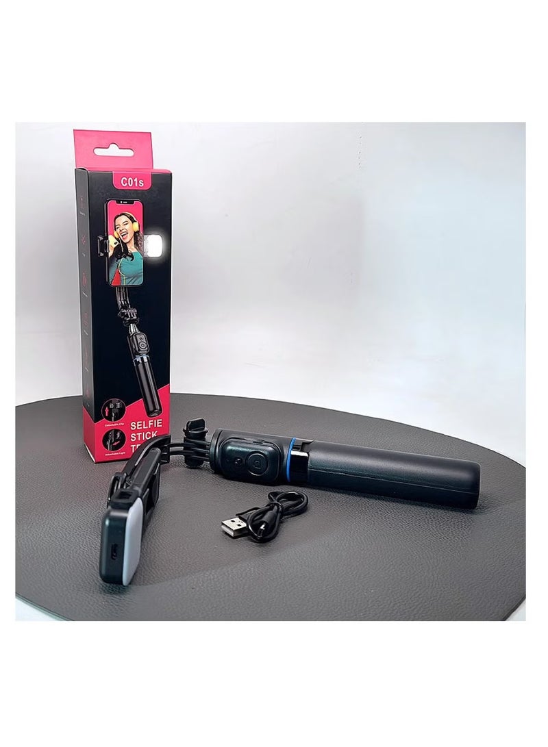 ELTRAZONE Selfie Stick Tripod C01S – 2-in-1 Extendable Selfie Stick with Built-in Tripod Stand, Bluetooth Remote for iPhone, Samsung, Huawei & More, Adjustable Height, 360° Rotation for Perfect Shots, Portable & Lightweight Design – Ideal for Vlogging, Video Calls, Travel & Group Photos - Image 5