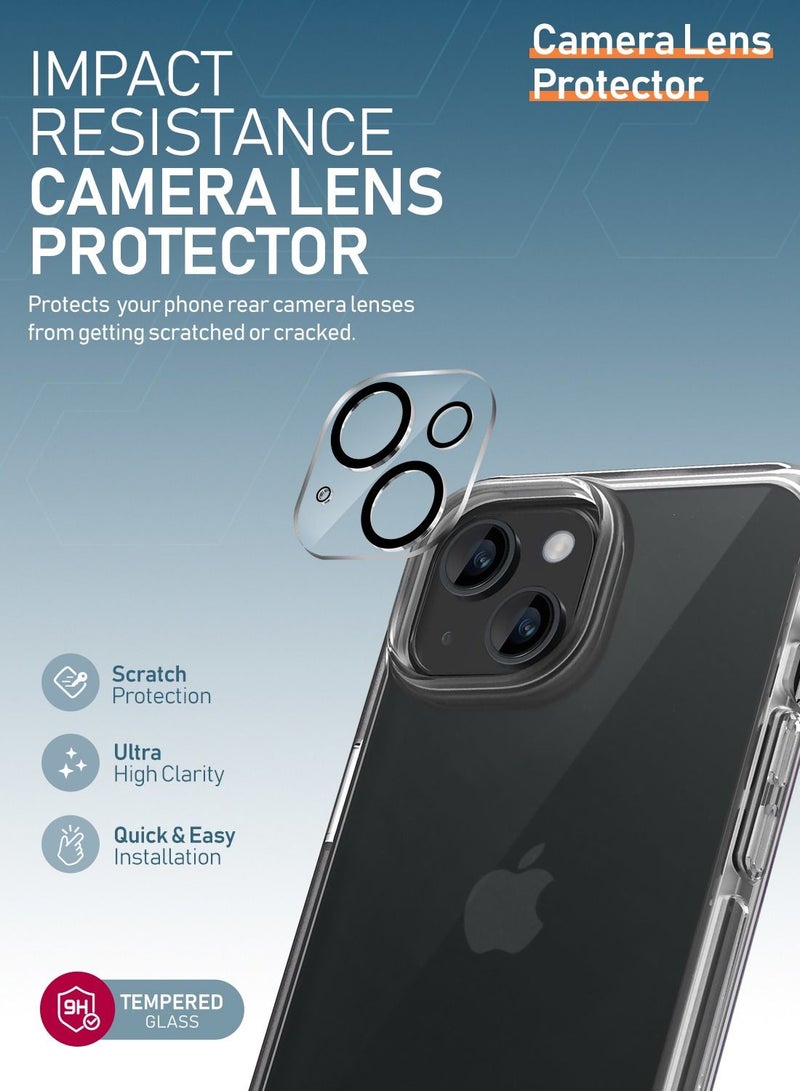 Moxedo 3 in 1 Protection Pack, Tempered Glass Screen Protector, Clear Case and Camera Lens Protector iPhone 14 Plus - Image 3