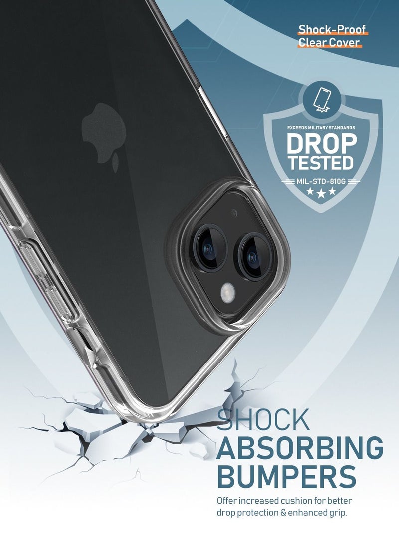 Moxedo 3 in 1 Protection Pack, Tempered Glass Screen Protector, Clear Case and Camera Lens Protector iPhone 14 Plus - Image 2