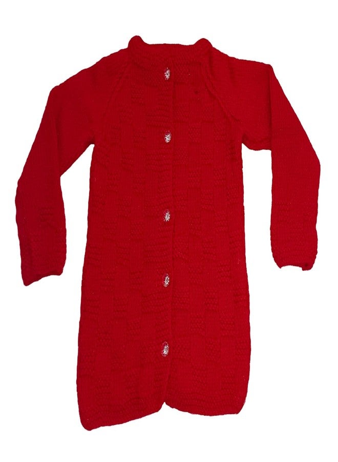 Cute Collection Woolen Sweater for New Born Baby Boy and Girls | Sweater with Pajami, Cap and Pair of Socks Combo | Warm Clothes 6 to 9 Months Baby Boys & Girls Red - Image 2