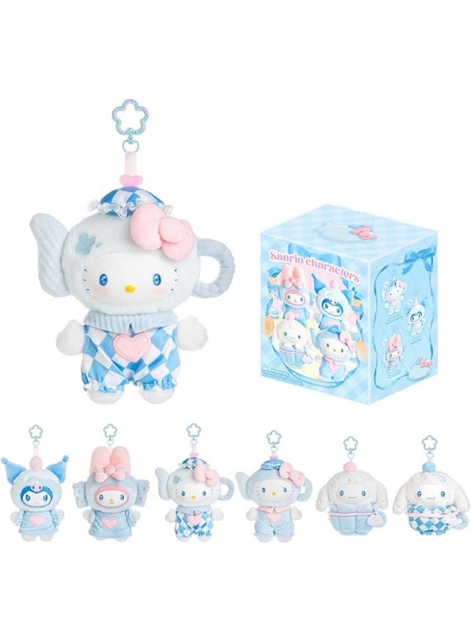 MINISO x Sanrio Characters Blue Flutter Collection Plush Relaxing Toy Blind Box, Full Display Set of 6 Sealed Mystery Boxes, Character Collectible for Display and Gifting - Image 1