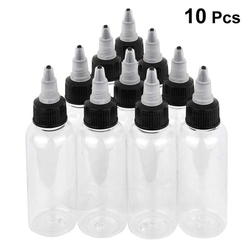 comfrt Tattoo Ink Bottles 60ml Empty Pigment Storage Bottles Vials Tattoo Bottle with Twist Cap Ink Organizer Containers for Tattoo Home Shop Accessories 10pcs - Image 2