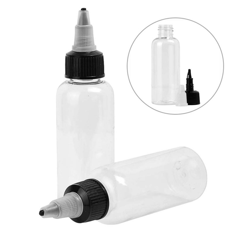 comfrt Tattoo Ink Bottles 60ml Empty Pigment Storage Bottles Vials Tattoo Bottle with Twist Cap Ink Organizer Containers for Tattoo Home Shop Accessories 10pcs - Image 5