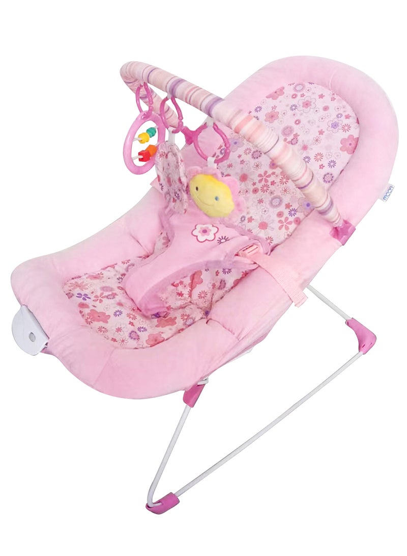 Moon Animal Printed Hop-Hop Baby Bouncer - Pink - Image 1