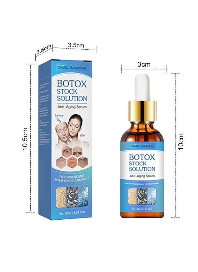SOL LORA - Botox Stock Solution - Facial Serum for Face Instant Face Tightening Botox Reduce Fine Lines Wrinkles Boost Skin Collagen Hydrate and Plump Skin Face Serum Botox Stock Anti Aging Serum 30ml - Image 1