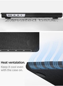 Spigen Urban Fit for MacBook Pro 16 inch Hard Shell Case Cover M4 Pro / M4 Max (2024) / A2780 / A2485 with M2 Pro / M2 Max Chip / M1 Pro / M1 Max Chip (2023/2021) - Black  - Image 3