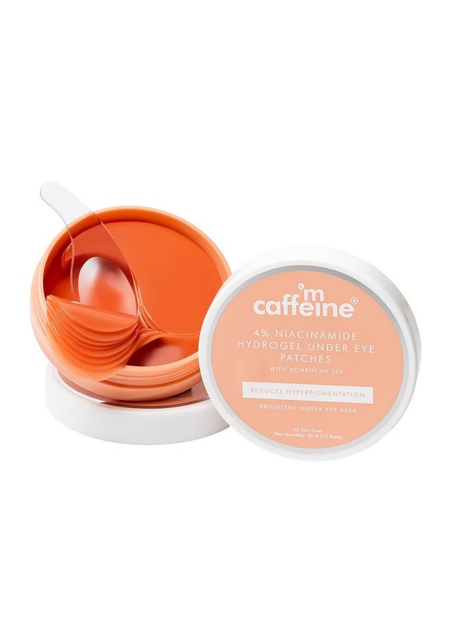 MCaffeine - Cooling Under Eye Serum Patch For Brightness | Reduces Pigmentation With 4% Niacinamide & Kombucha Tea | Under Eye Patch Mask | Instantly Hydrates, Cools & De-Puffs - 15 Pairs - Image 1