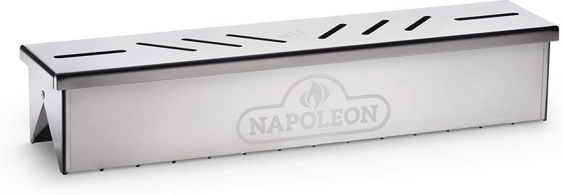 NAPOLEON Stainless Steel Smoker Box 67013 Add Smoky Flavor to BBQ, Easily Turn Gas Grill Into Smoker, Add Wood Chips or Chunks to Smoke Food on Barbecue 16.25 x 2.54 x 3.5 - Image 1